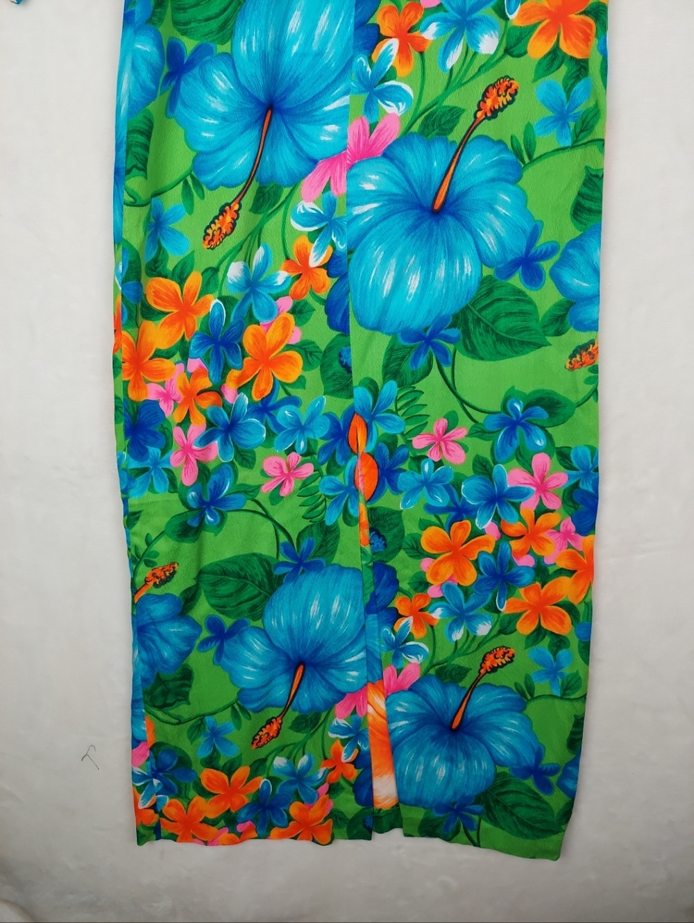 VTG 60/70s Pake Mu'u Maxi Dress POMARE M/L Neon Festival Boho Hippie Psychedelic - Picture 8 of 13